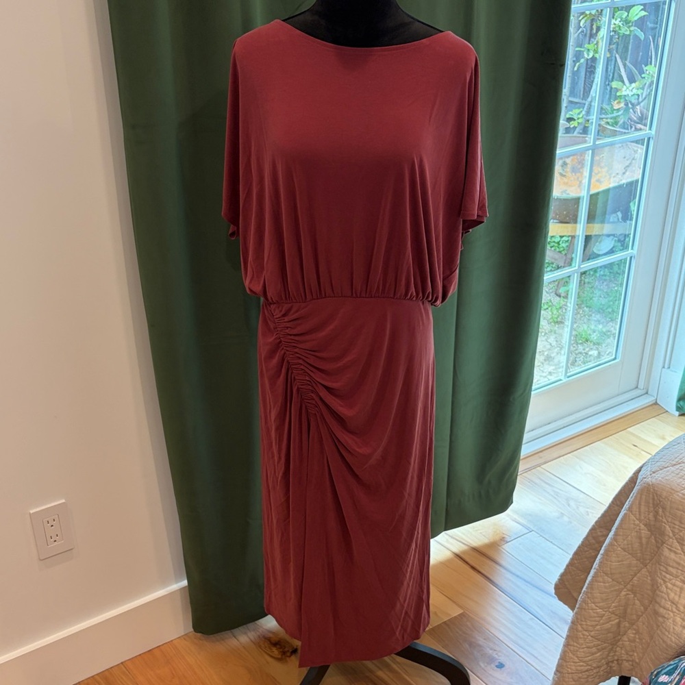 Anthropologie MElegant Burgundy Women's Dress